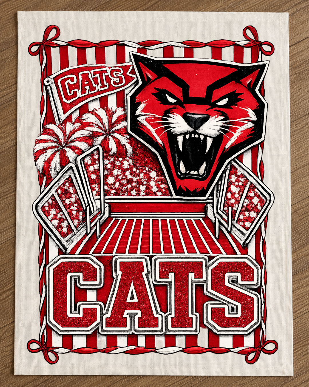 Cats Garden Flag