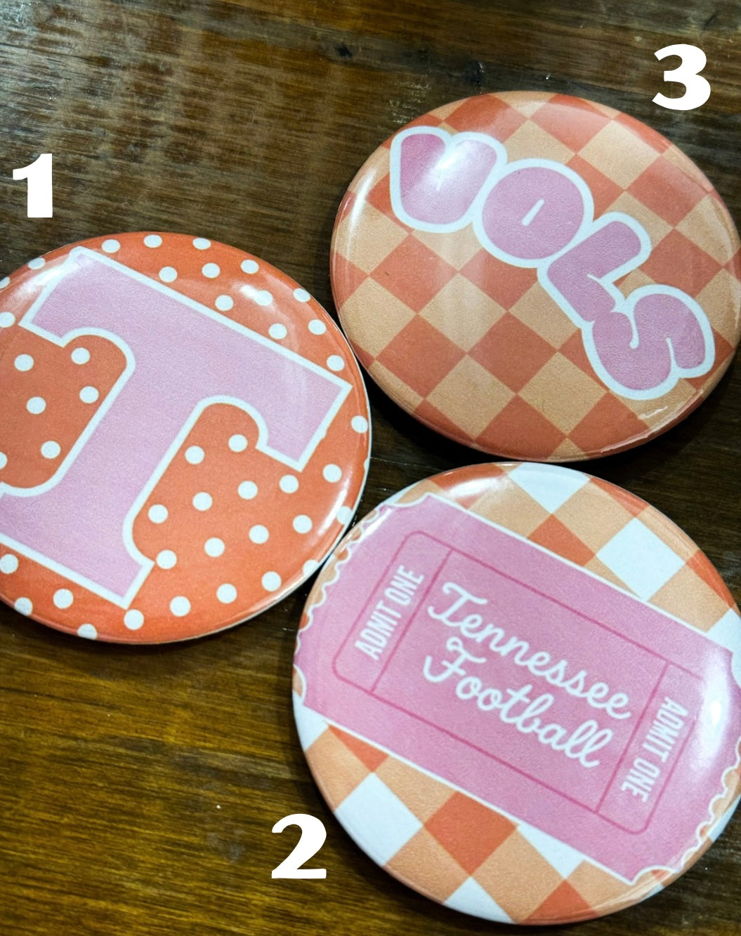 Tennessee Game Day Buttons