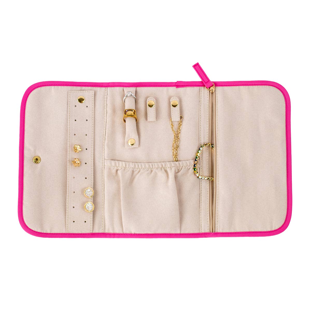 Kate Jewelry Roll Pink 8.5x15