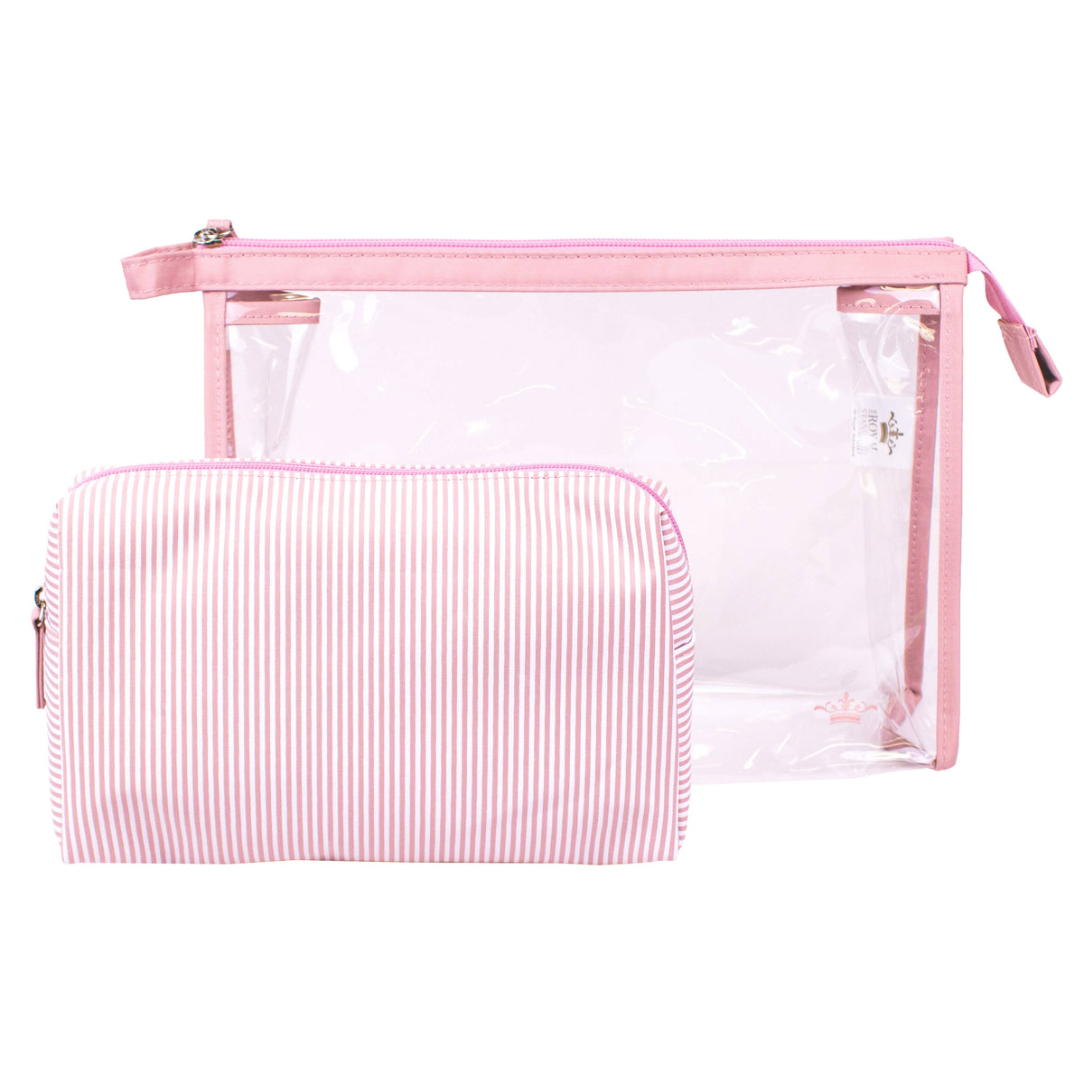 Mia Cosmetic Set Pink 12x8.25x3.5 Set of 2