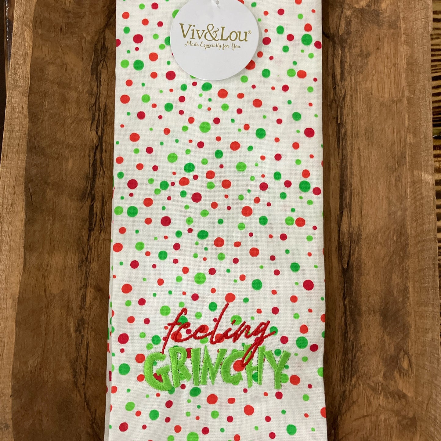 Grinch tea towel