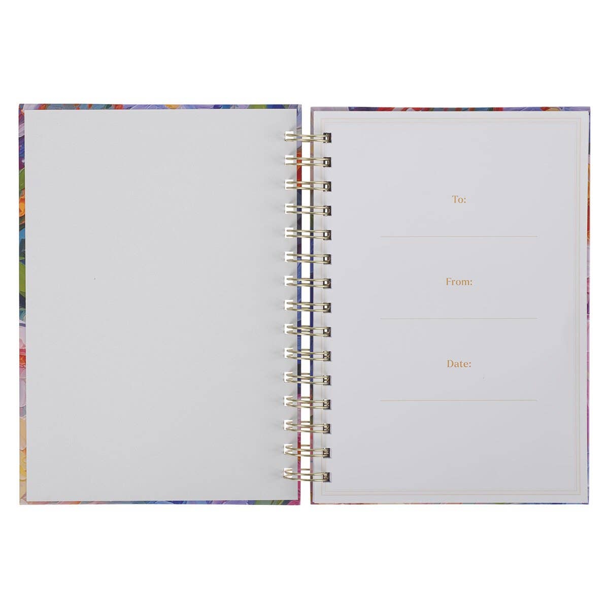 Journal Wirebound Multi Painted Floral Sweet Friendship