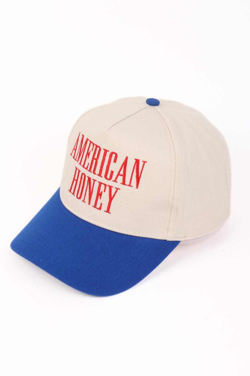AMERICAN HONEY Embroidered 5 Panel Two Tone Cap