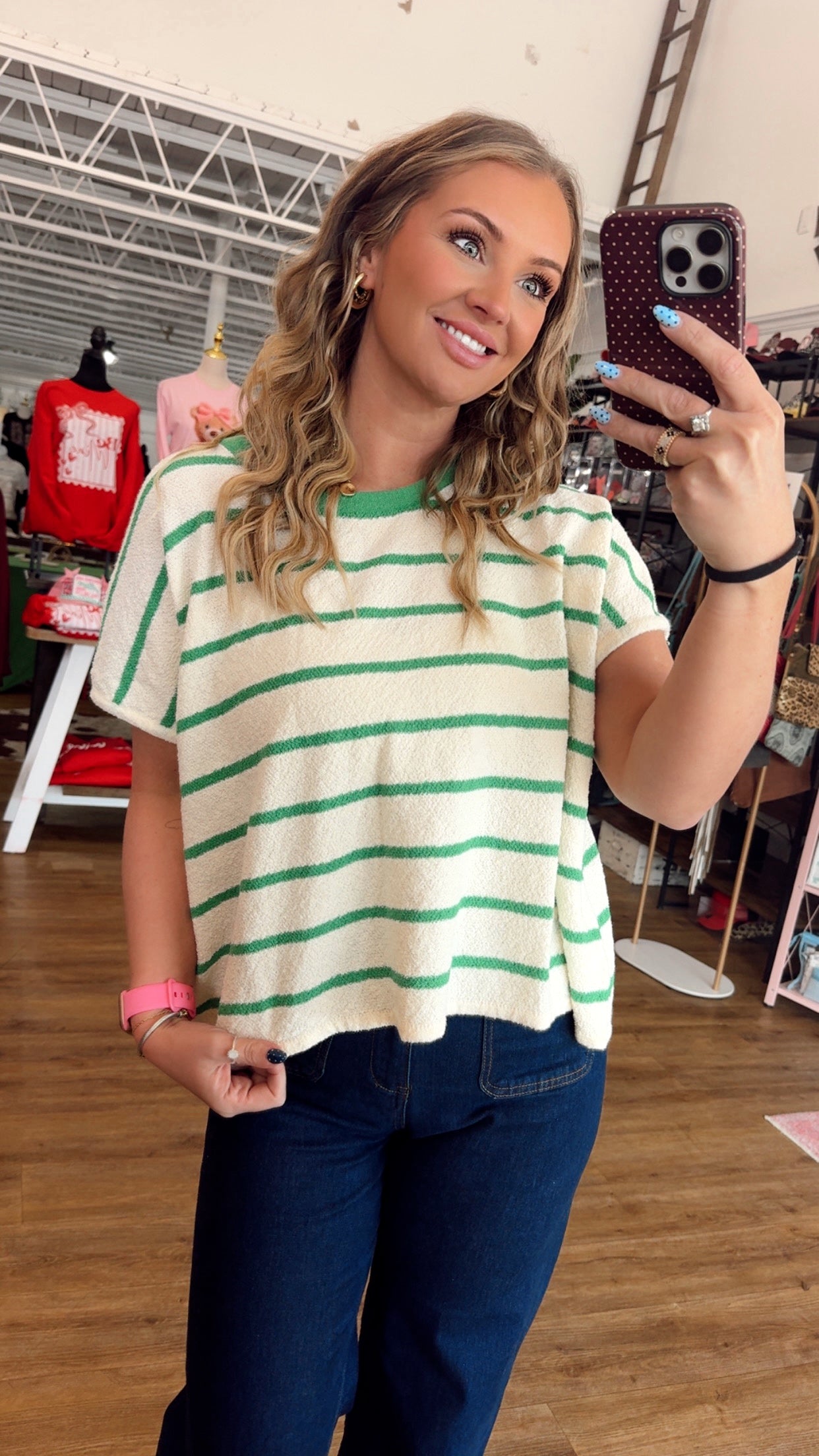 Anderson Top Green/White