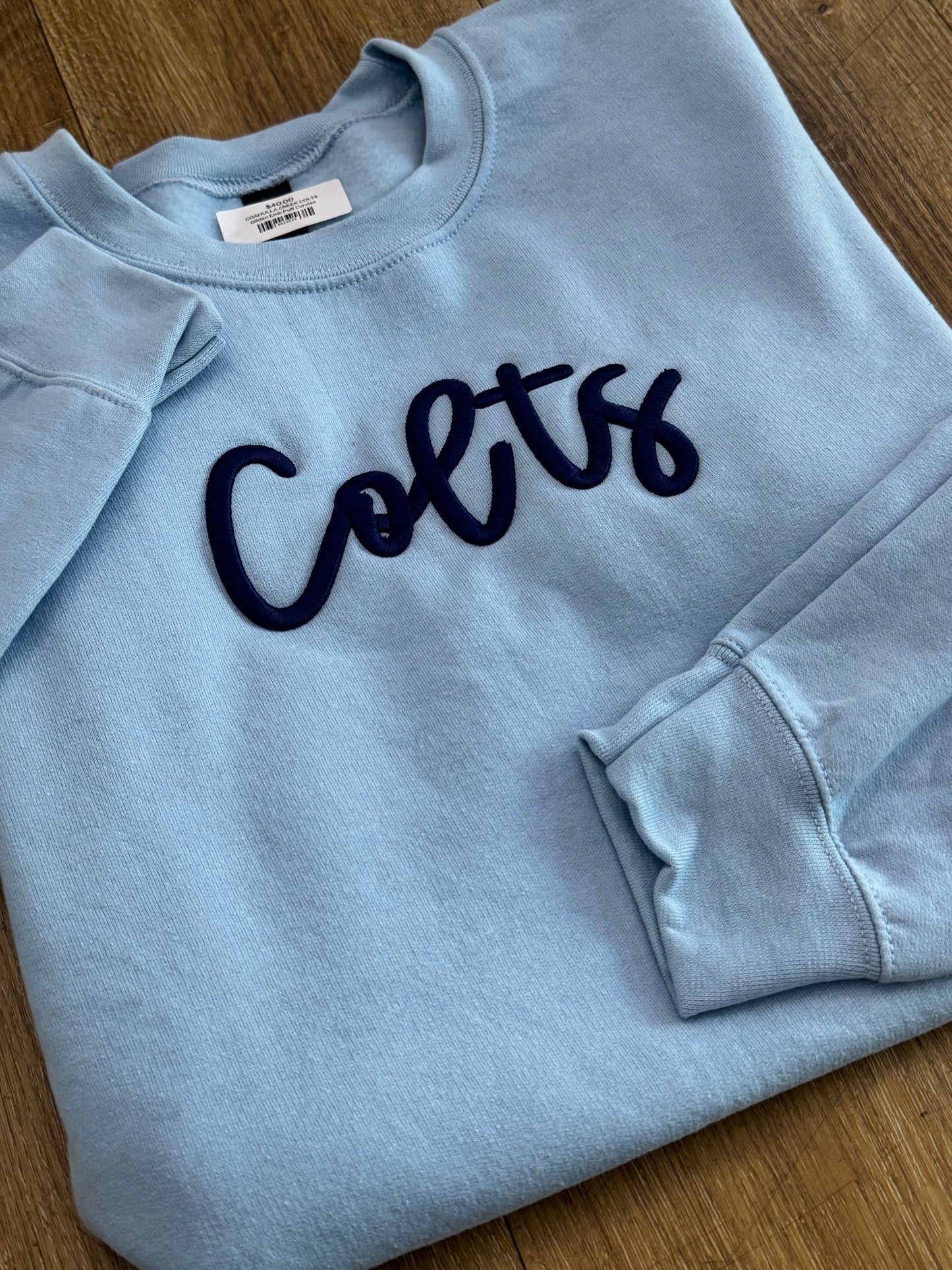 Colts Puff Embroidery Sweatshirt