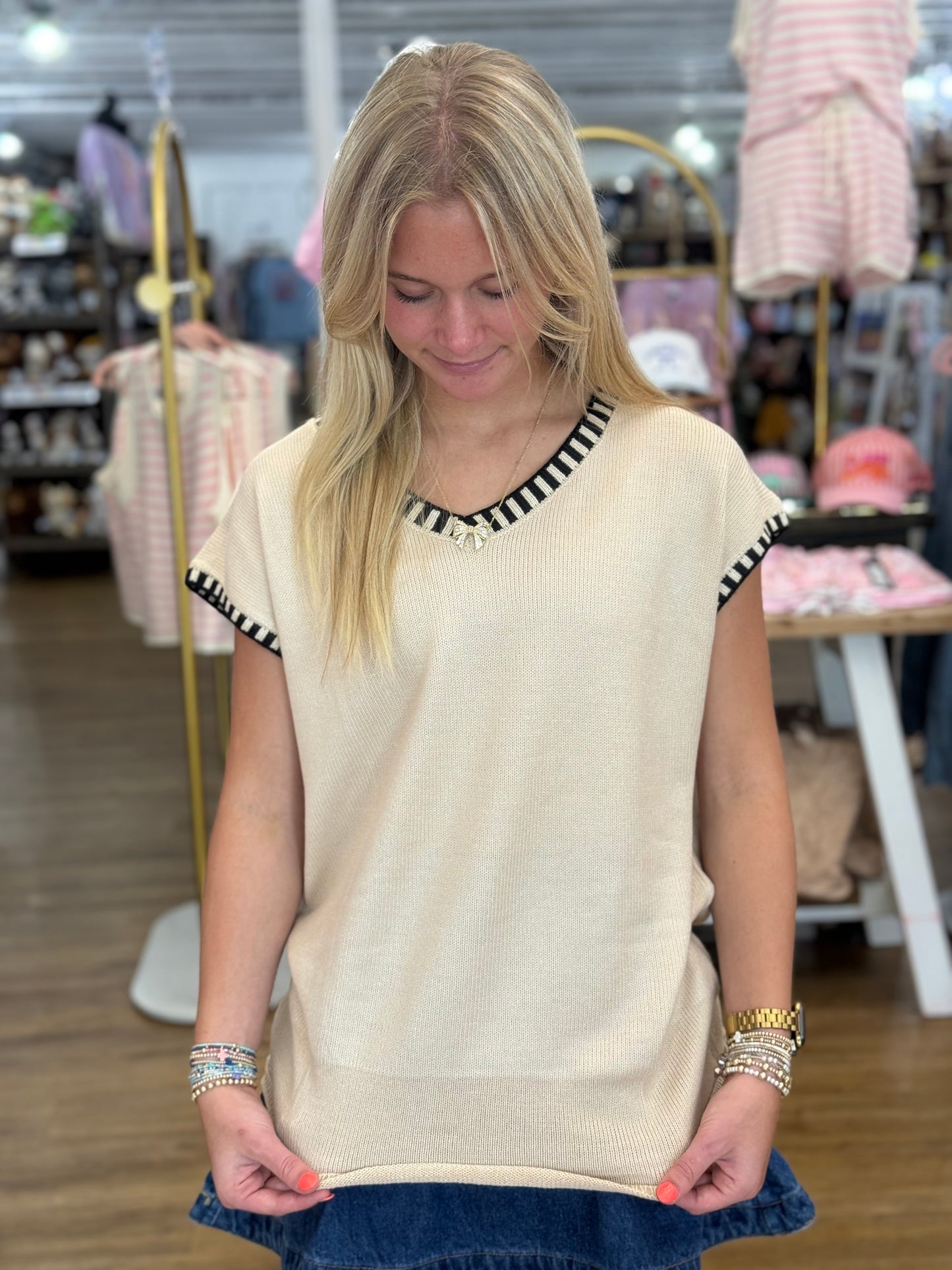 Natalie Neutral Top