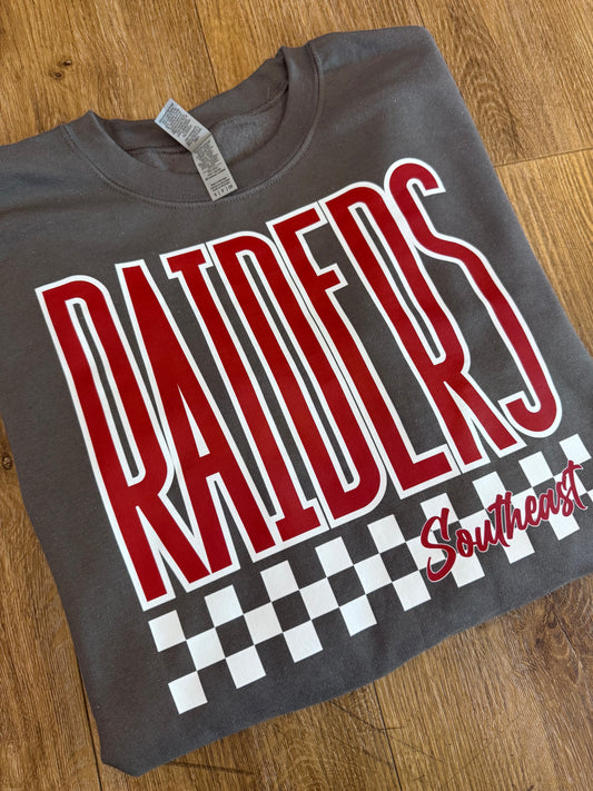 Checkered Raiders Crewneck