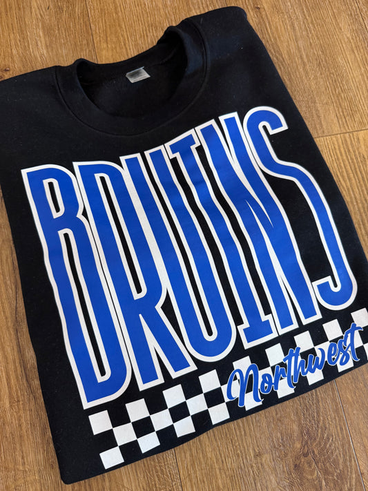 Checkered Bruins Crewneck