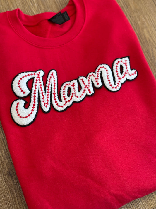 Baseball Mama Patch Sweatshirts