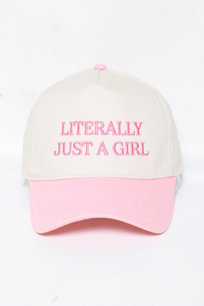 Literally Just A Girl Pink Hat