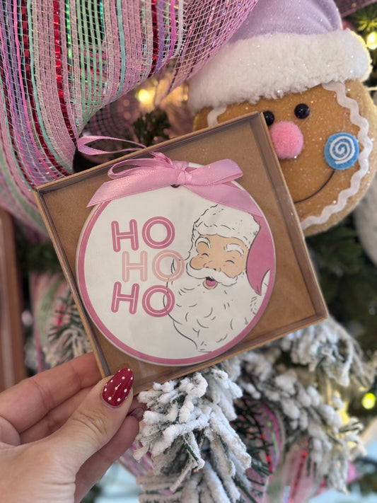 HoHoHo Santa Ornament