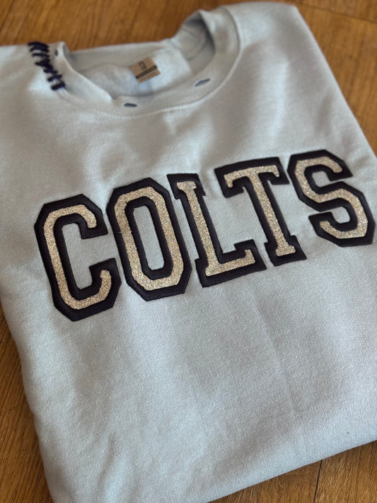 Colts Embroidered Crewneck
