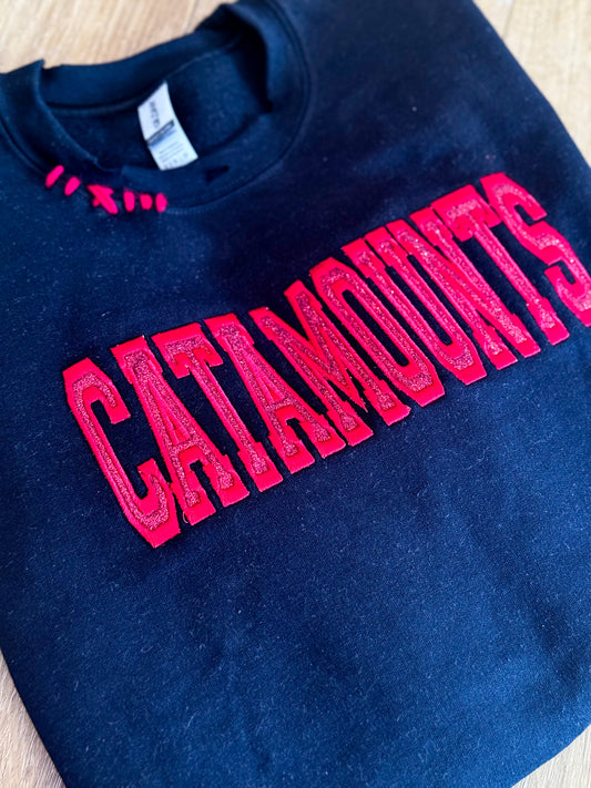 Cats Embroidered Crewneck