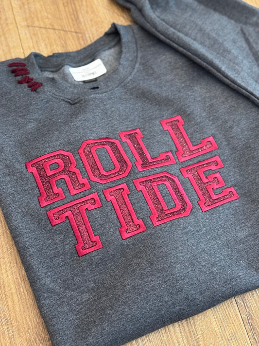 Embroidered Roll Tide Crewneck