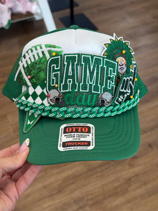 Green and White Indians