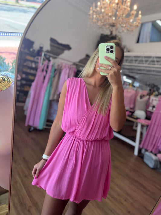Caroline Flow Romper/Pink