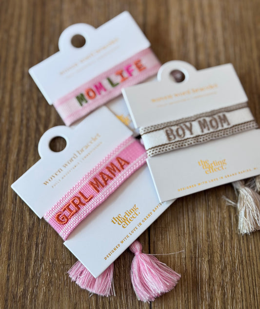 Mom Life Woven Bracelet
