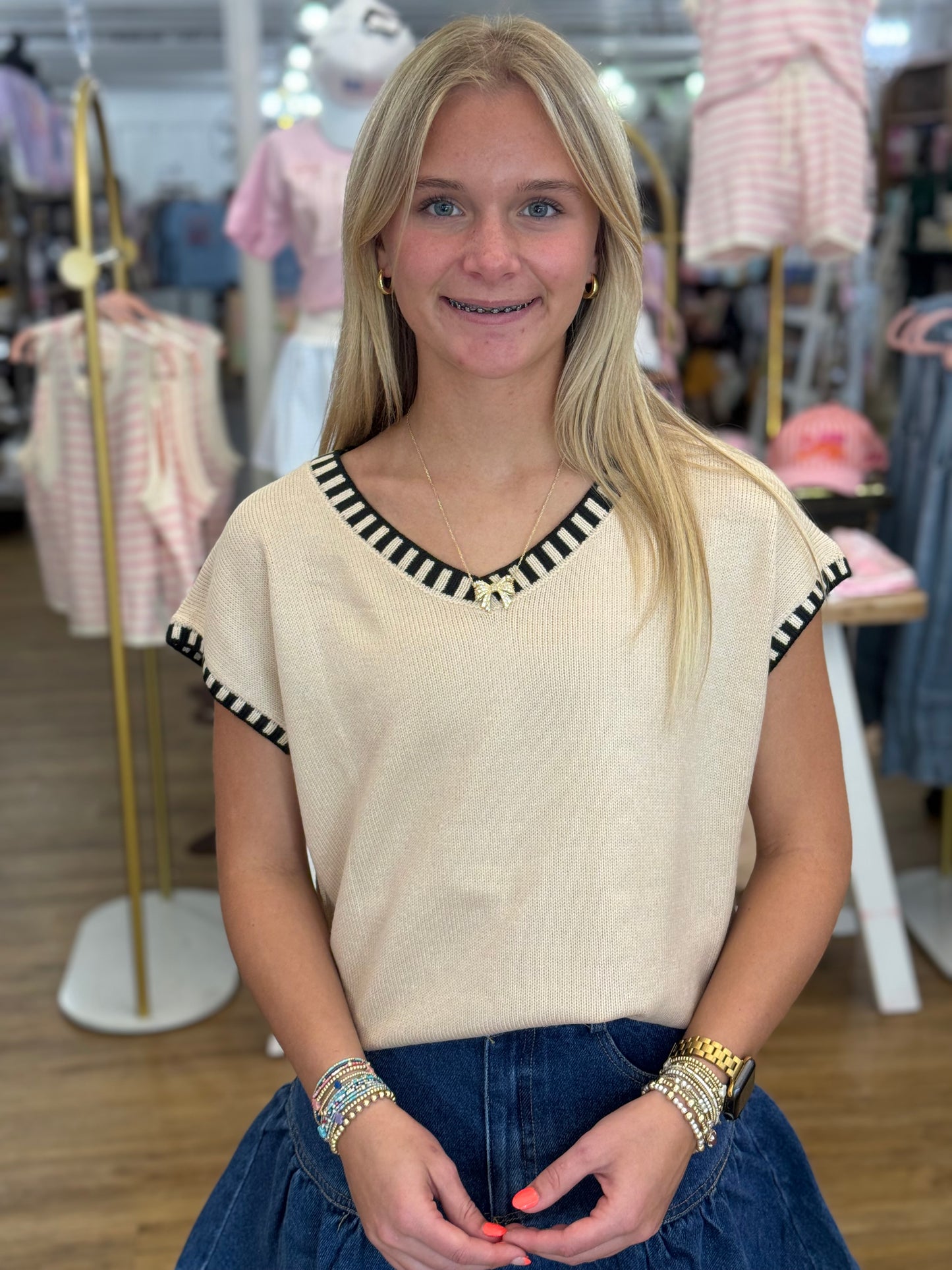 Natalie Neutral Top