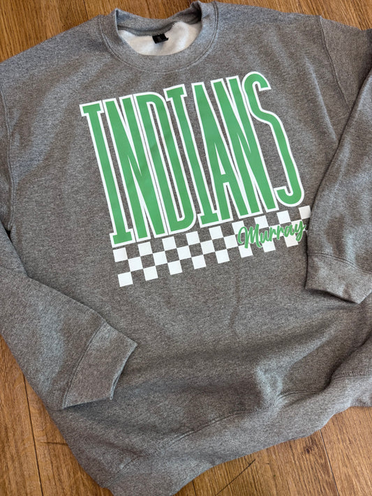 Checkered Indians Crewneck