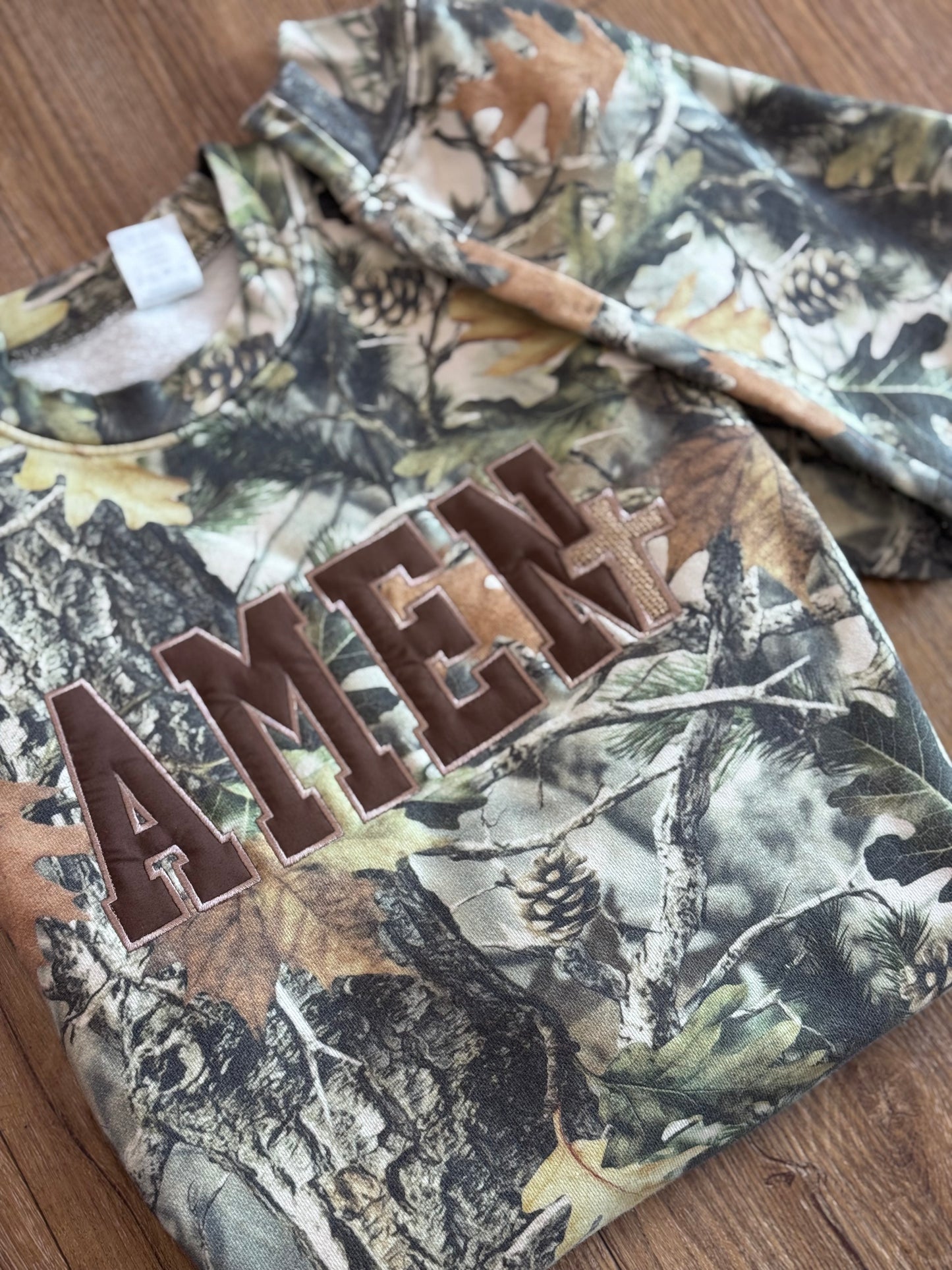 Camo Amen Crewneck