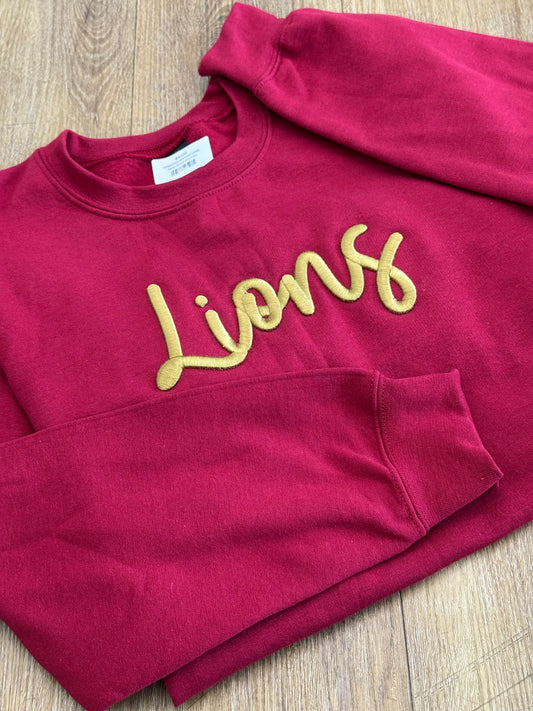Lions Puff Embroidery