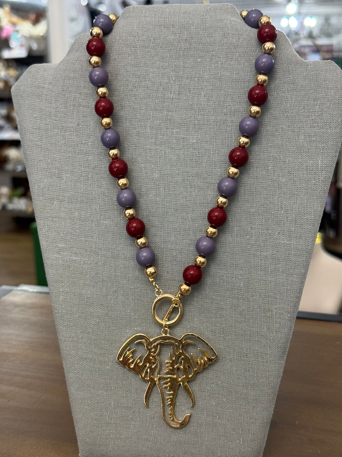 Elephant Beaded Pendant