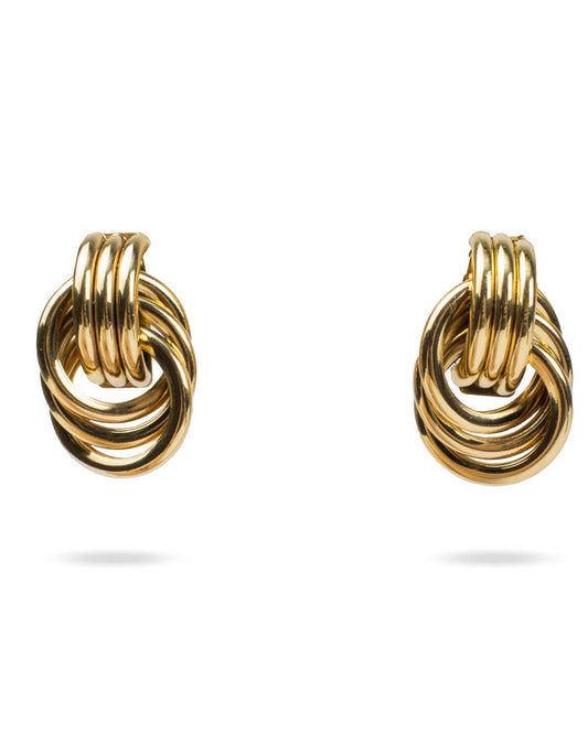 Jill Earrings   Gold   1"