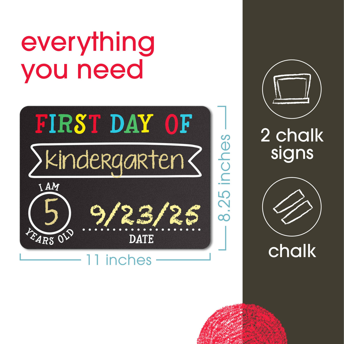 First And Last Day of School Photo Sharing Chalkboard Signs