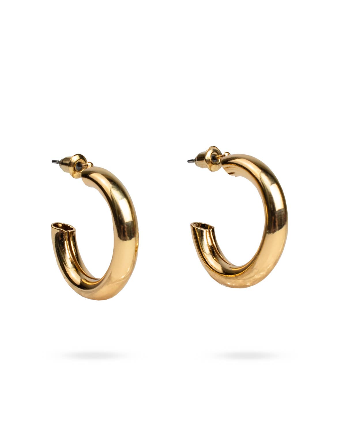 Janet Hoop Earrings   Gold   1"