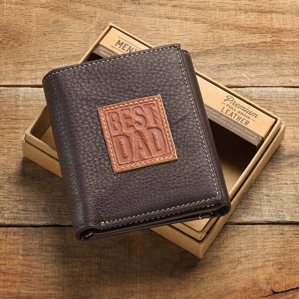 Wallet Leather Brown/Tan Best Dad