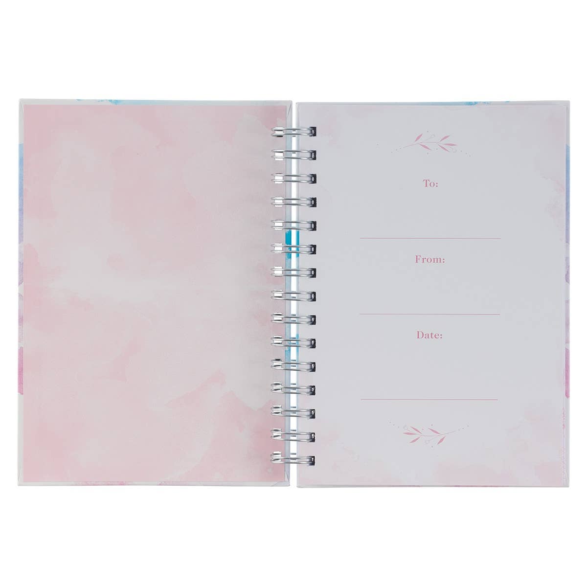 Journal Wirebound Blue/Purple Watercolor Be Still Ps. 46:10