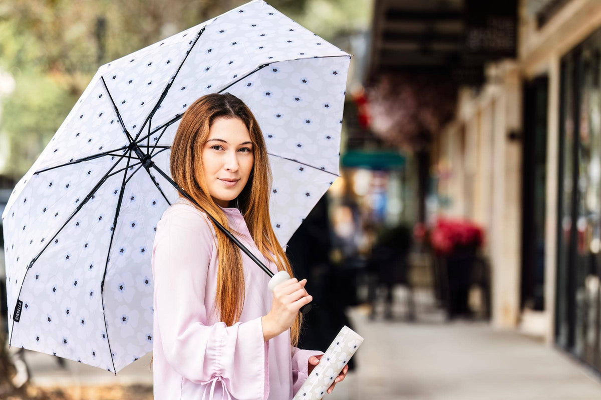 Nikki on Grey Wine Bottle Umbrella