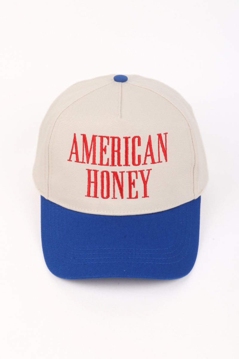 AMERICAN HONEY Embroidered 5 Panel Two Tone Cap