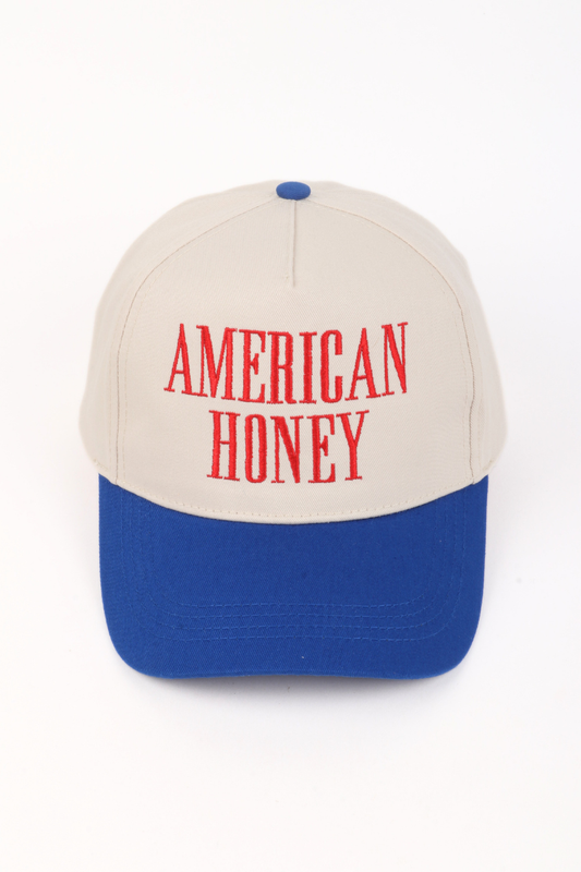 AMERICAN HONEY Embroidered 5 Panel Two Tone Cap