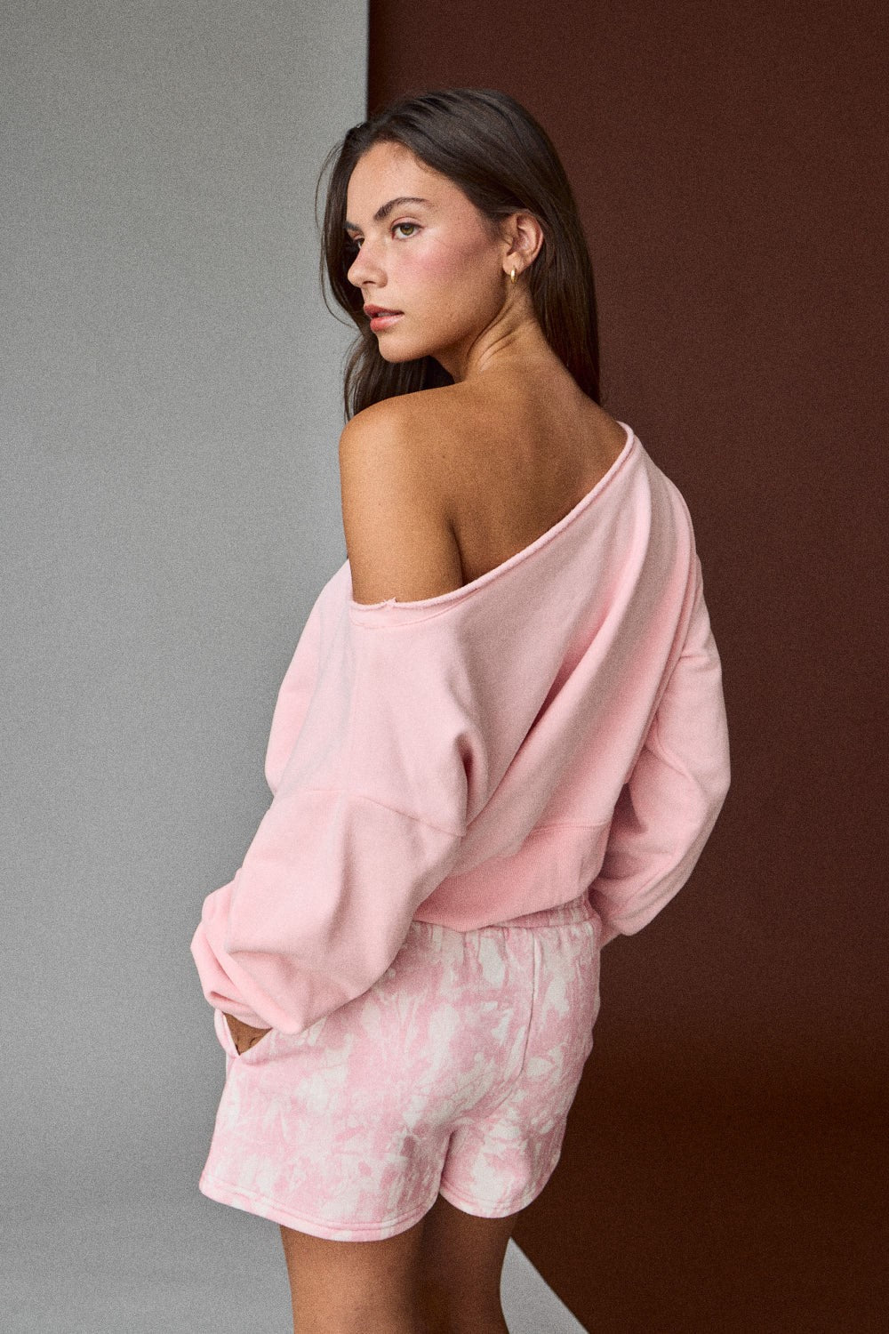 Alina Off Shoulder Pink