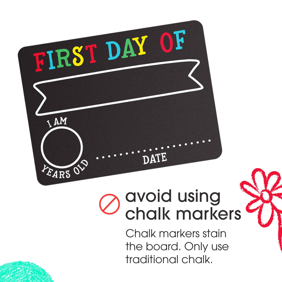 First And Last Day of School Photo Sharing Chalkboard Signs