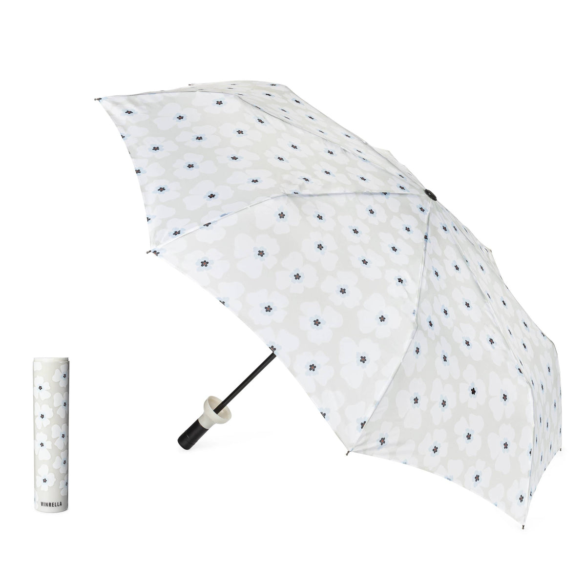 Nikki on Grey Wine Bottle Umbrella