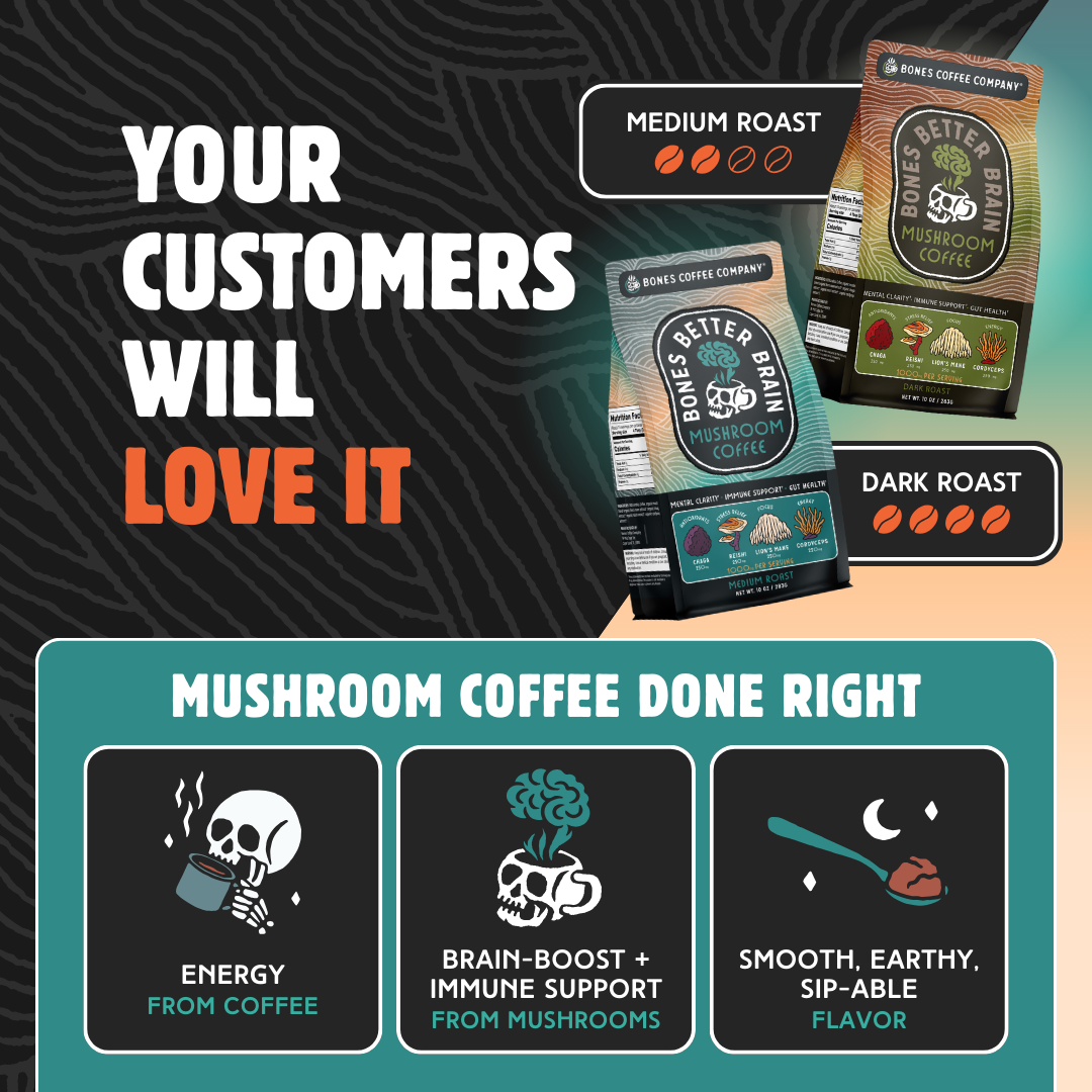 Better Brain Mushroom Coffee | Medium Roast | 10oz