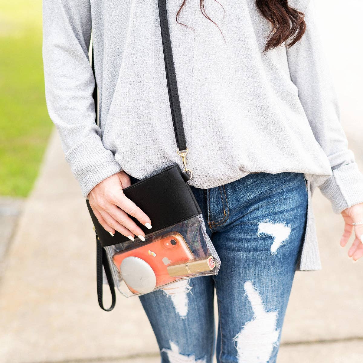Black Clear Purse #M735VL-BLK