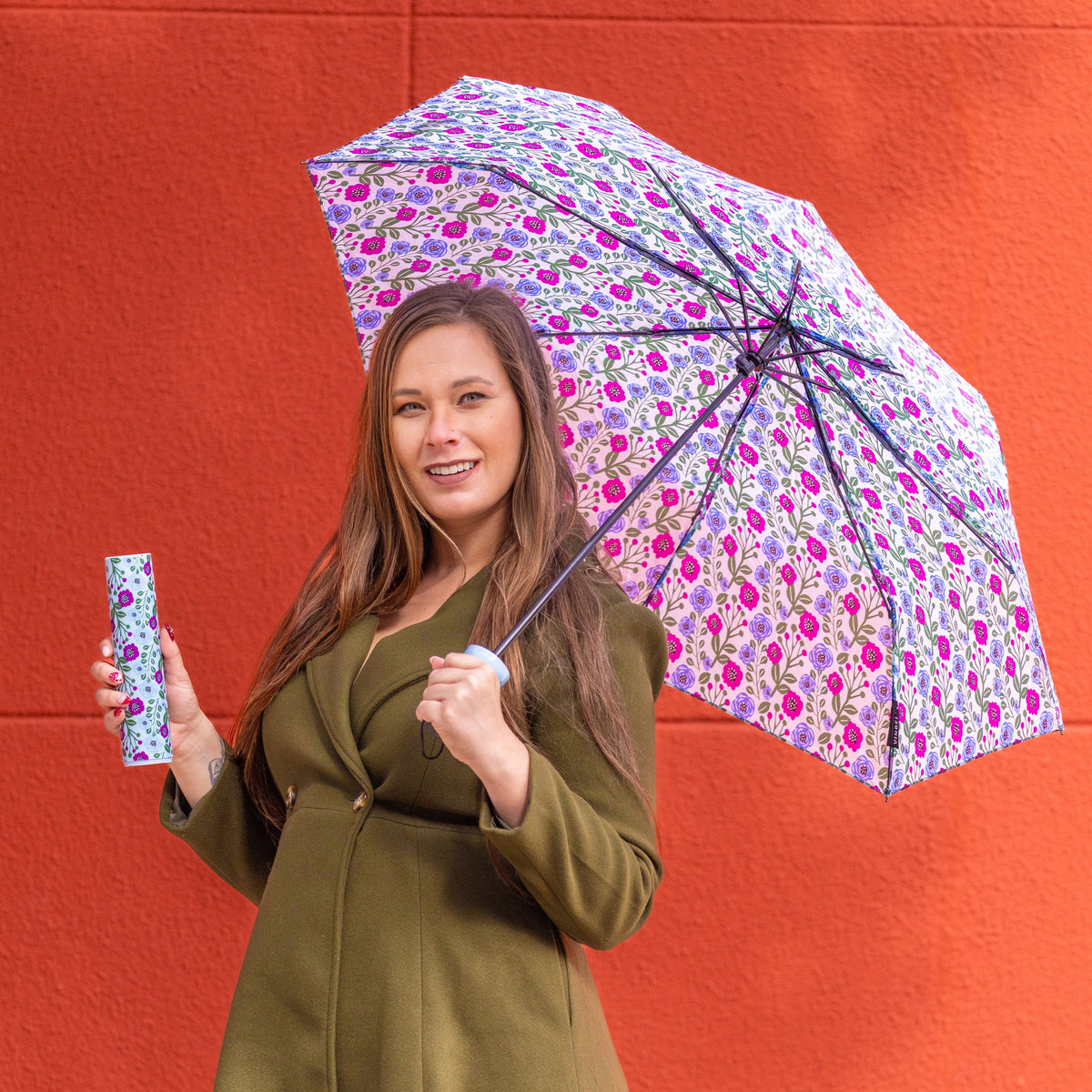 Floral Fantasy Wine Bottle Umbrella