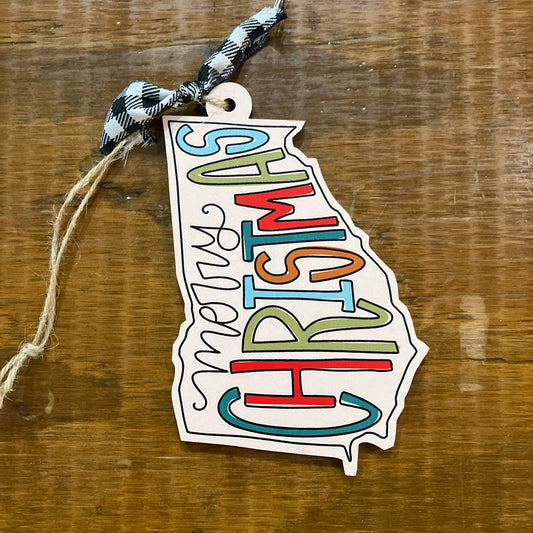 Georgia Merry Christmas Ornament