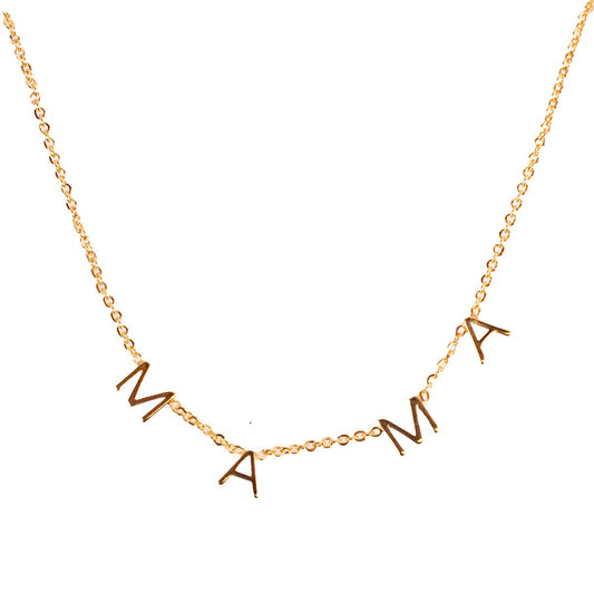 MAMA Necklace   Gold   16'' + 3'' Extender