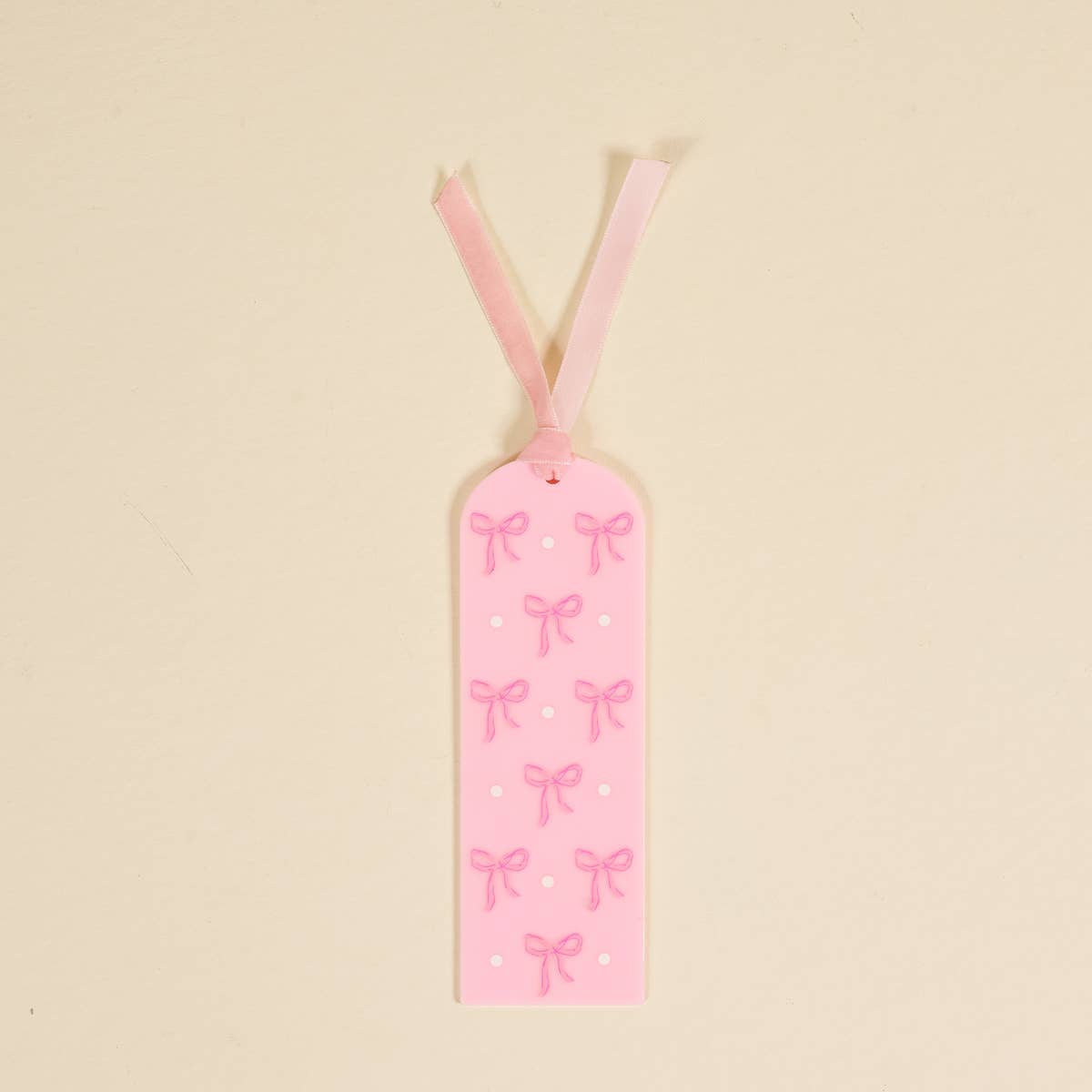 Acrylic Bookmark–Bows Pink