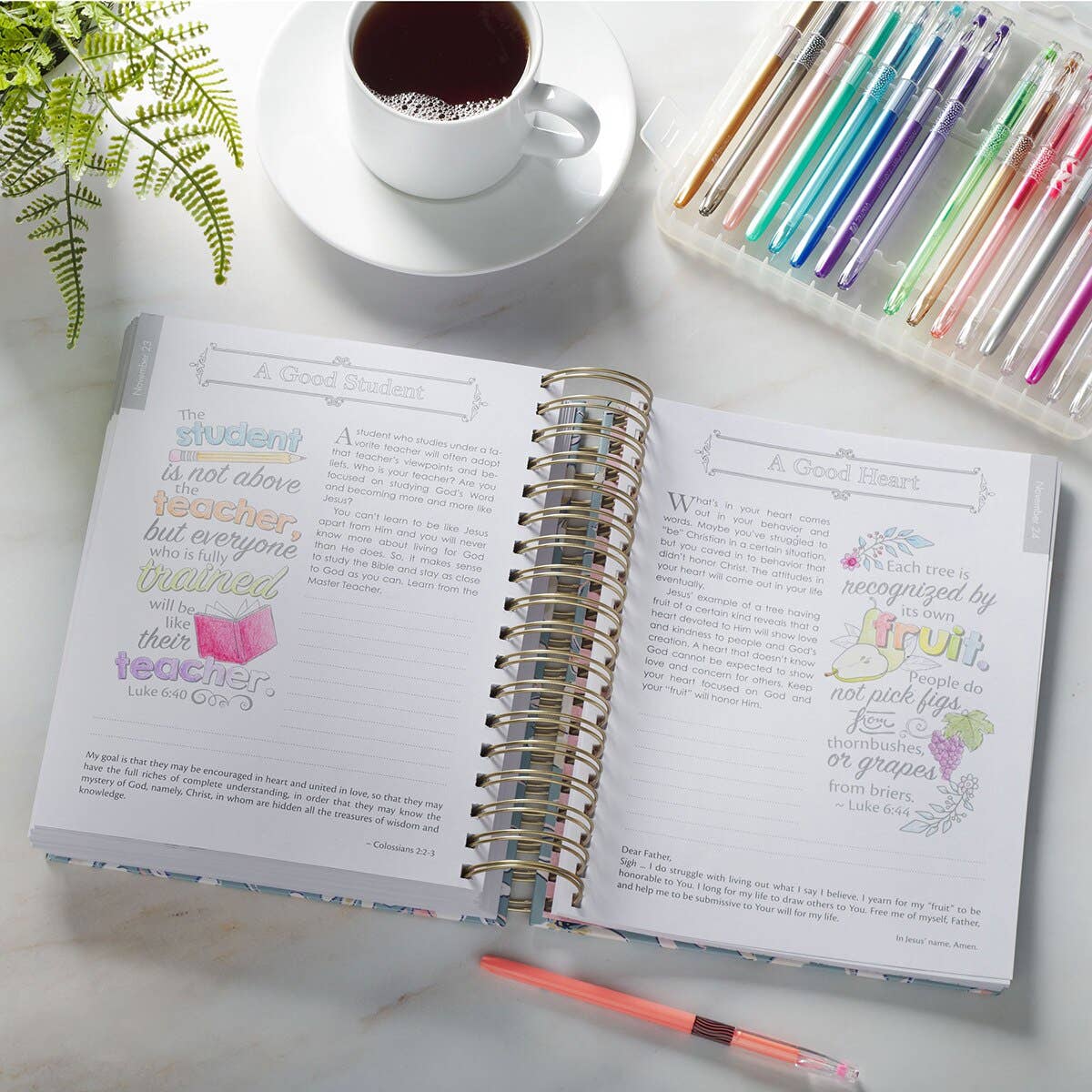 Coloring Devotional Illustrated Words of Jesus for Women