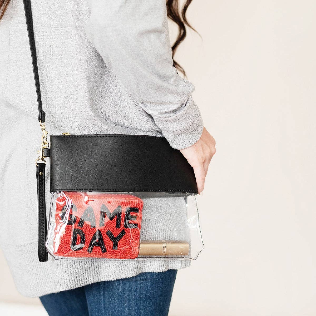 Black Clear Purse #M735VL-BLK