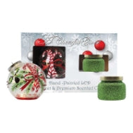 A Cheerful Giver Candy Cane Ornament and Candle Gift Set