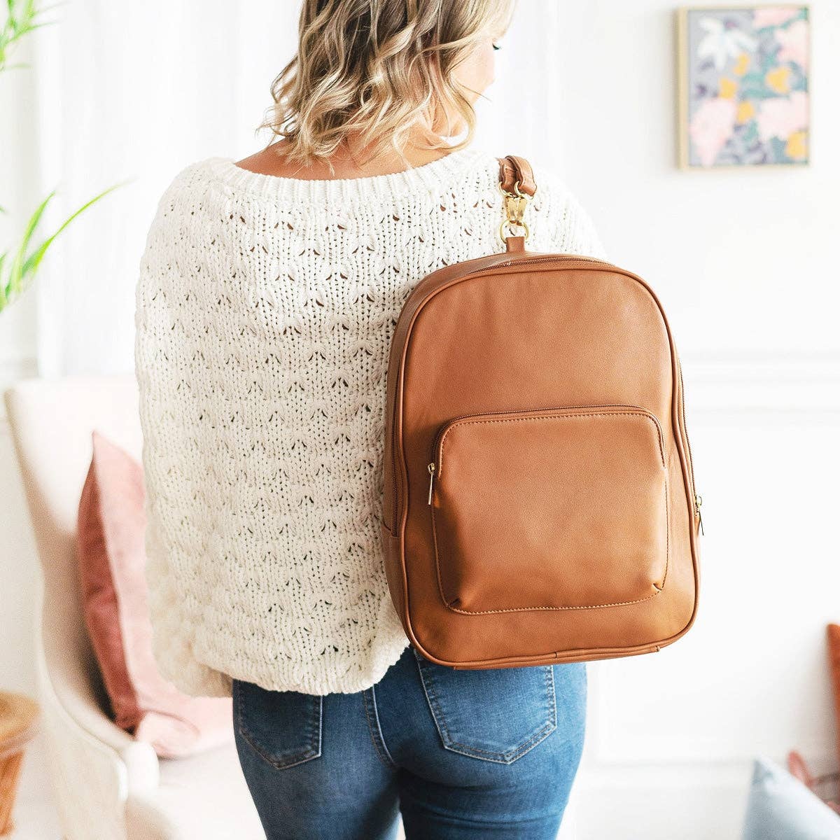Camel Waverly Backpack #M798VL-CAMEL