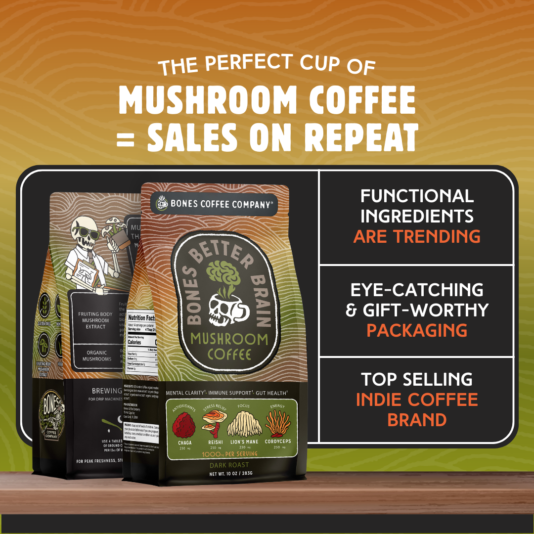 Better Brain Mushroom Coffee | Dark Roast | 10oz