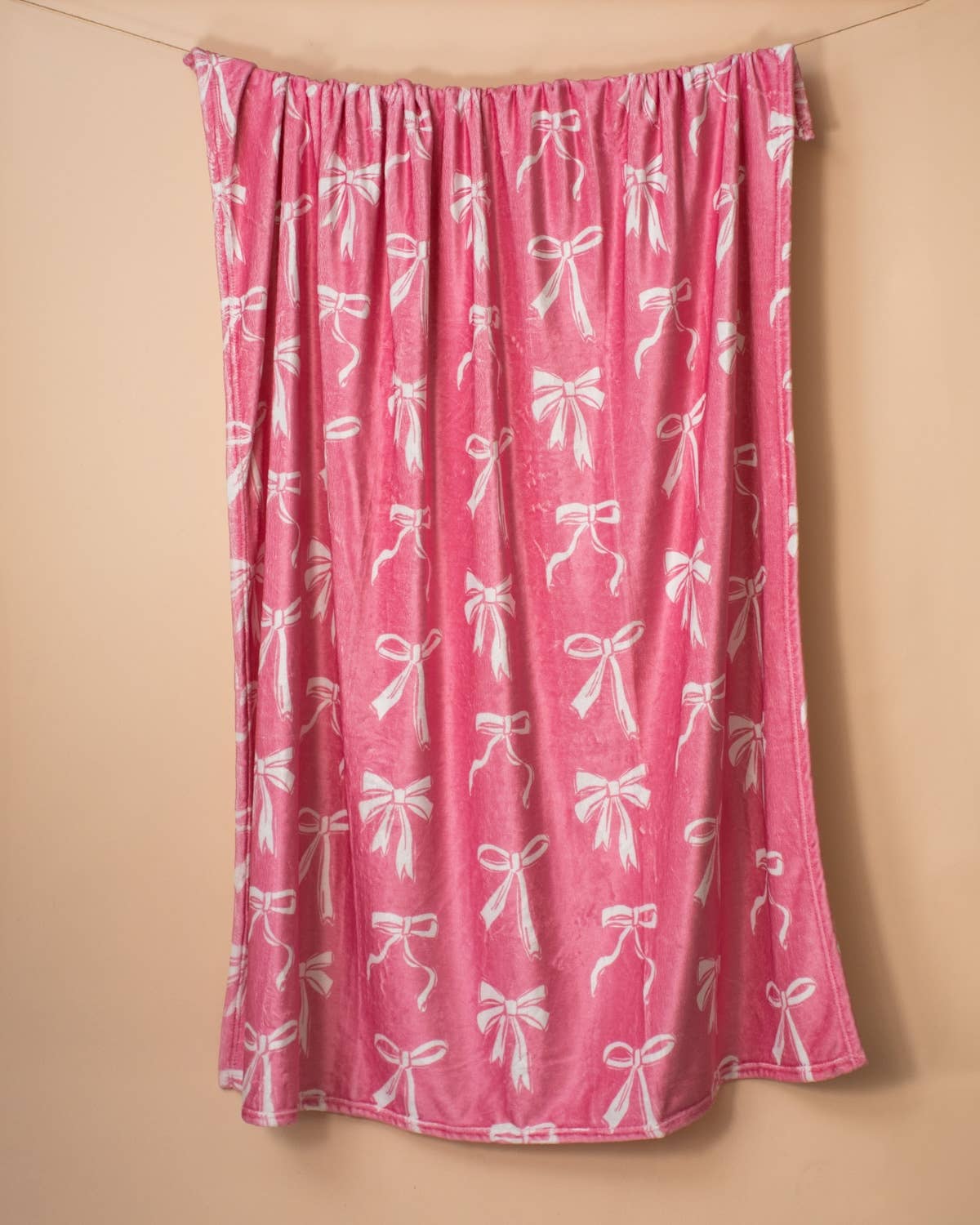 Hannah Bow Throw   Pink   50x60