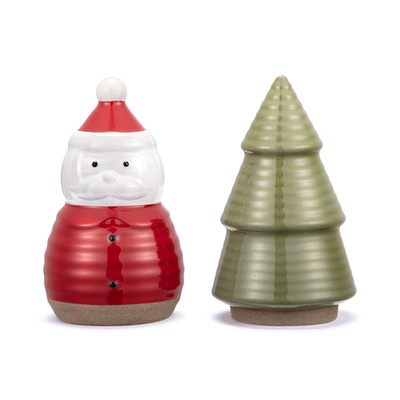 Santa and Tree Salt & Pepper Shakers - Set of 2